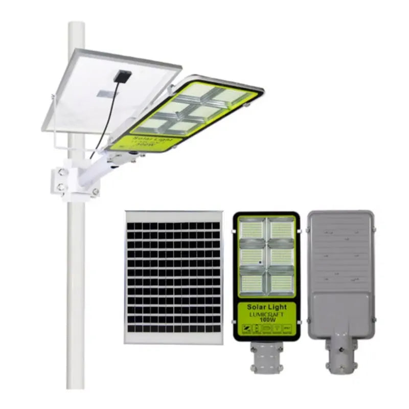 Lámpara Urbana de Led Solar de Panel Independiente 100w con Control Remoto Lumicraft