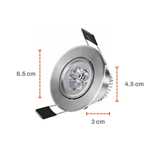 Lámpara Spot Dirigible 1w Aluminio Blanco o Cálido Aguiled