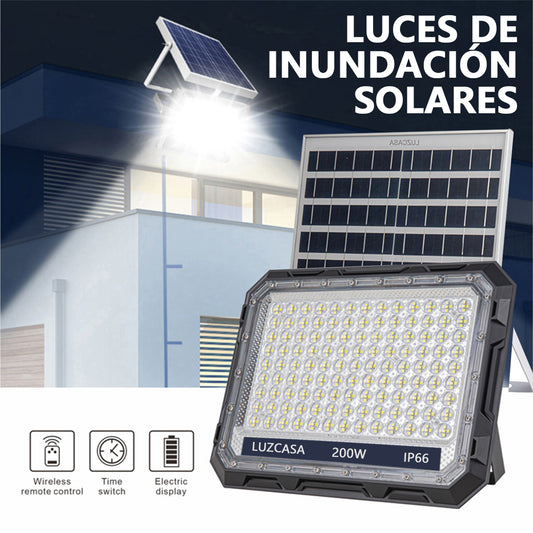 Lámpara Solar Led Exterior Interior Reflector 585 Leds Ip66 200w Blanco Frío - SZZX200W