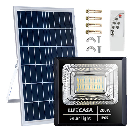 Reflector Solar Led Ip67 Exterior Con Control Remoto 6500k 100W / 200W / 300W / 400W -SJBP