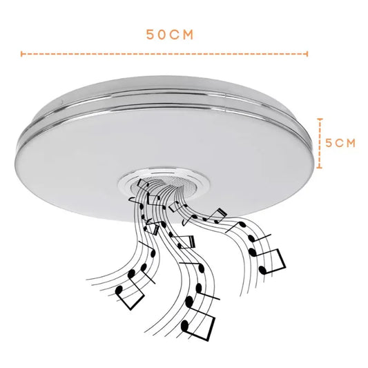 Lámpara de Techo 80w Led RGB vía Bluetooth con Bocina y Control Remoto Lumicraft