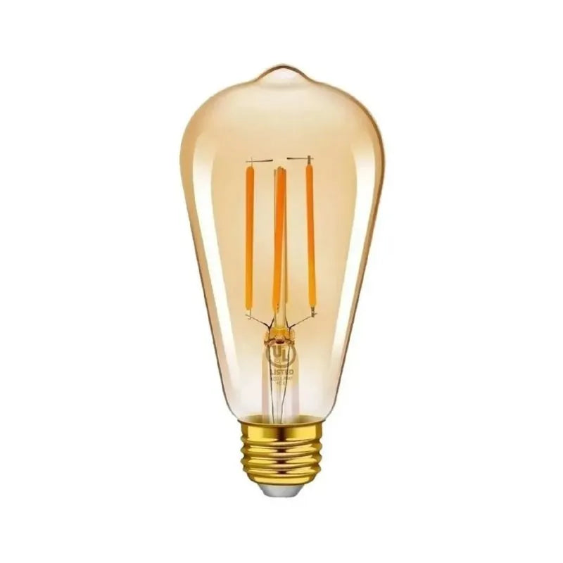 LUZCASA Foco Edison Vintage Bulbo Led 10W ST64 Luz Cálida