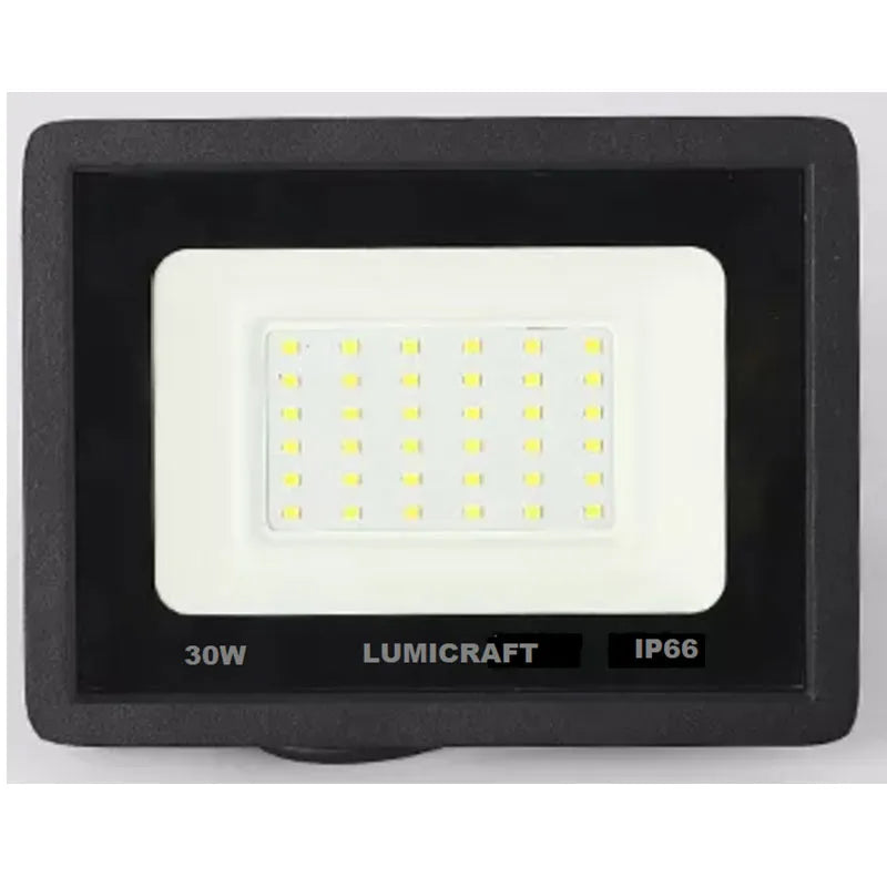 Reflector Led 30W Exterior Multivoltaje SMD Luz Blanco Frío