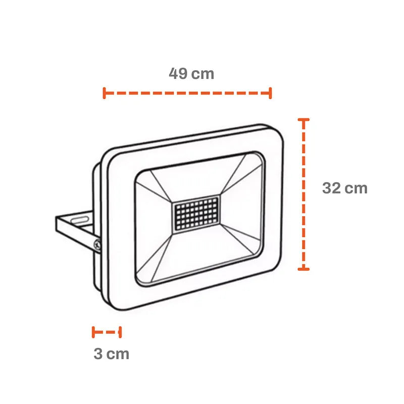 Reflector Led 500w Exterior Multivoltaje SMD Luz Blanco Frío