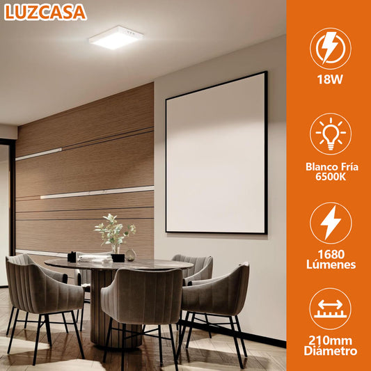 18w Lámparas De Techo Plafón Para Interior De Casas Luz Blanco - MZMBFB18W
