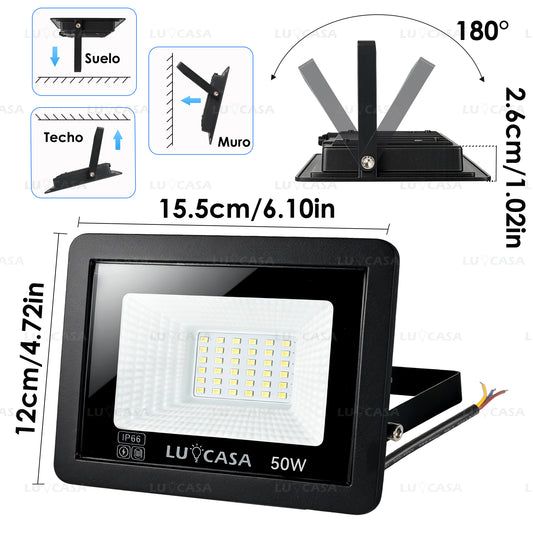Reflector Led 50W Lampara Exterior IP66 Luz Blanco fria 5000LM XPG50W