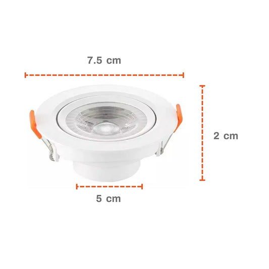 Lámpara Spot Led Dirigible Plástico 4w Luz Blanca Aguiled