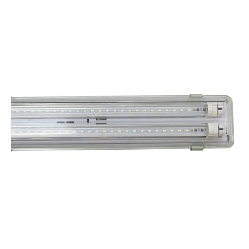 Gabinete a Prueba de Vapor Lumicraf Incluye 2 Tubos de 18w Luz Blanca Cristal