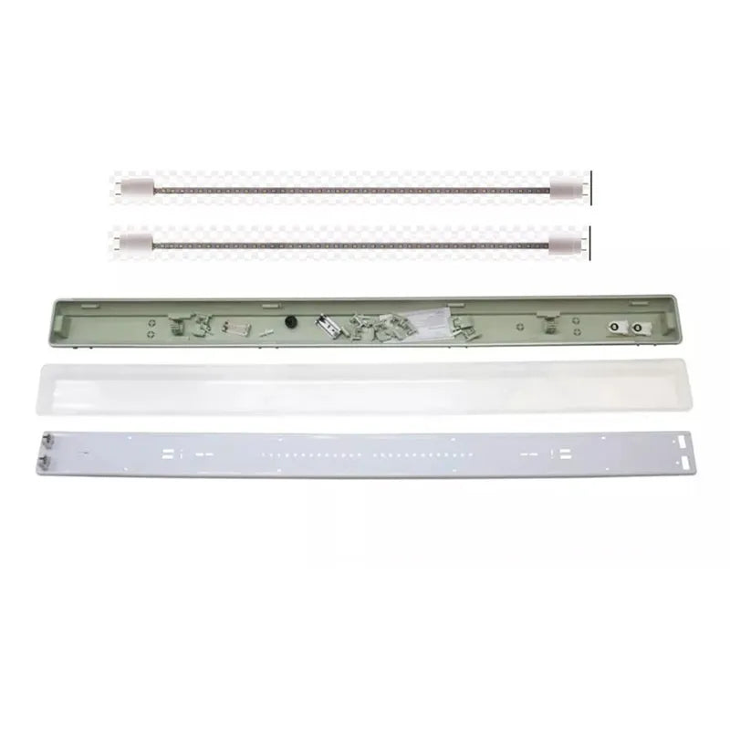 Gabinete a Prueba de Vapor Lumicraf Incluye 2 Tubos de 18w Luz Blanca Cristal