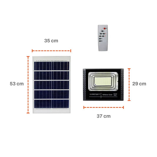 Reflector Led con Panel Solar 300w con Control remoto Lumicraft