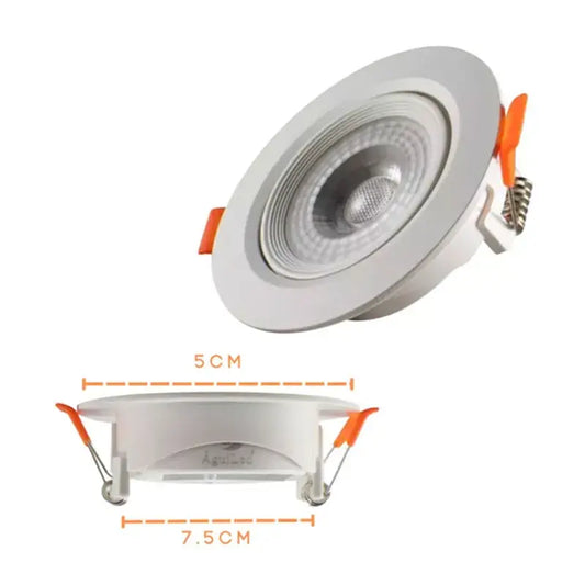 Empotrado Plafón Led 3w Spot Dirigible Plástico Kit 2 pzs Aguiled Luz Cálida