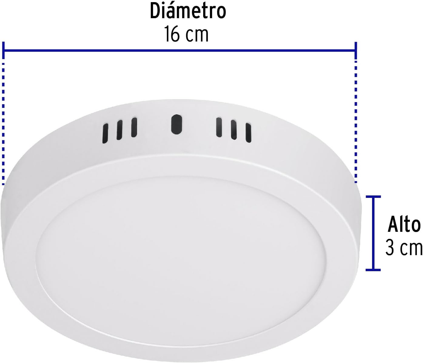 Lampara De Sobreponer Panel Led 12w Cuadrado Luz Blanca Fría - MZMBYB12W