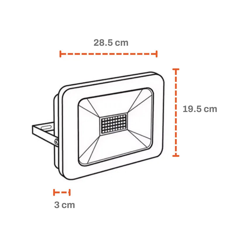 Reflector Led 200w Exterior Multivoltaje SMD Extra-Delgado Luz Blanco Frío