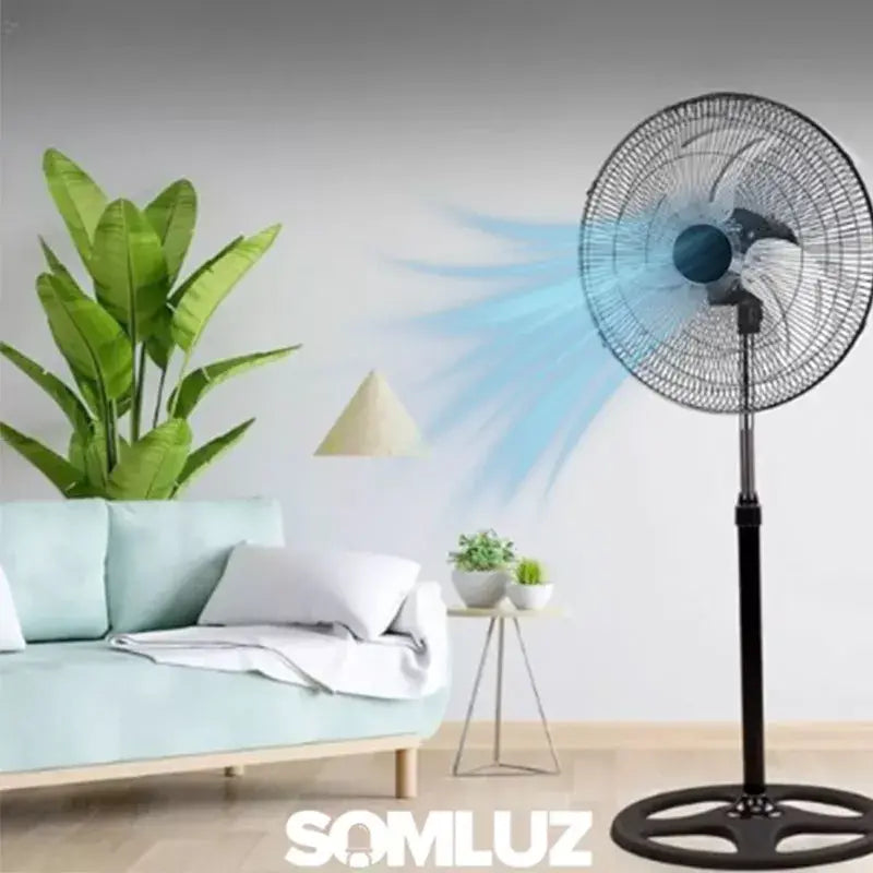 Ventilador Negro 3 En 1 Pedestal 60w Paquete con 4 piezas Lumicraft