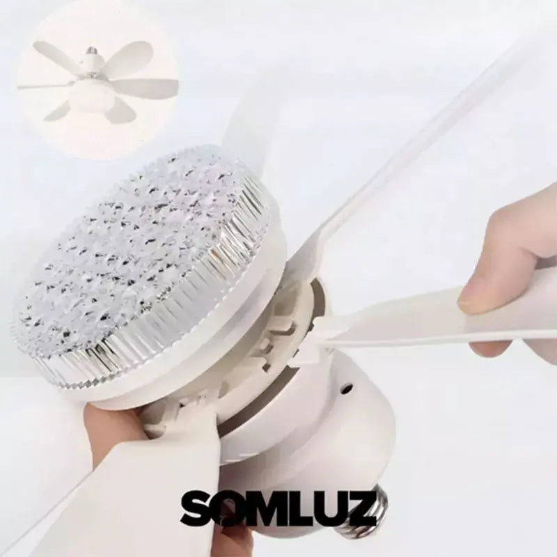 Foco Lampara Led Ventilador 40w Luz Cálida, Luz Blanca y Luz Neutra E27 Teco