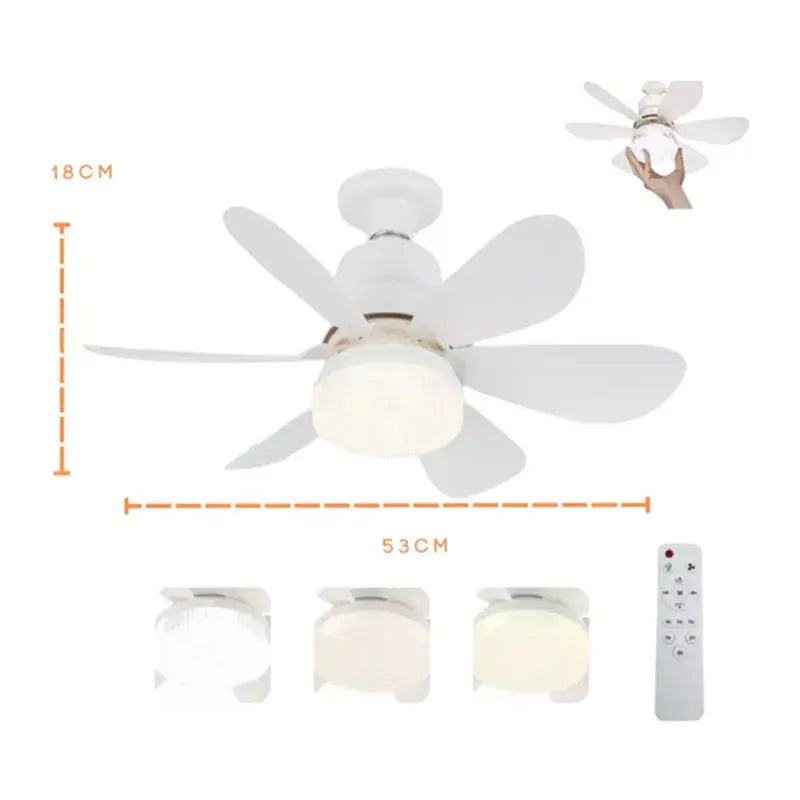 Foco Lampara Led Ventilador 40w Luz Cálida, Luz Blanca y Luz Neutra E27 Teco