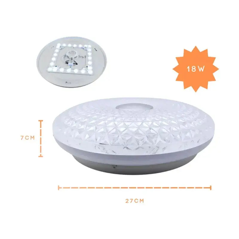Lampara Plafón Led 18w Para Techo Luz Blanca Redonda Lumicraft