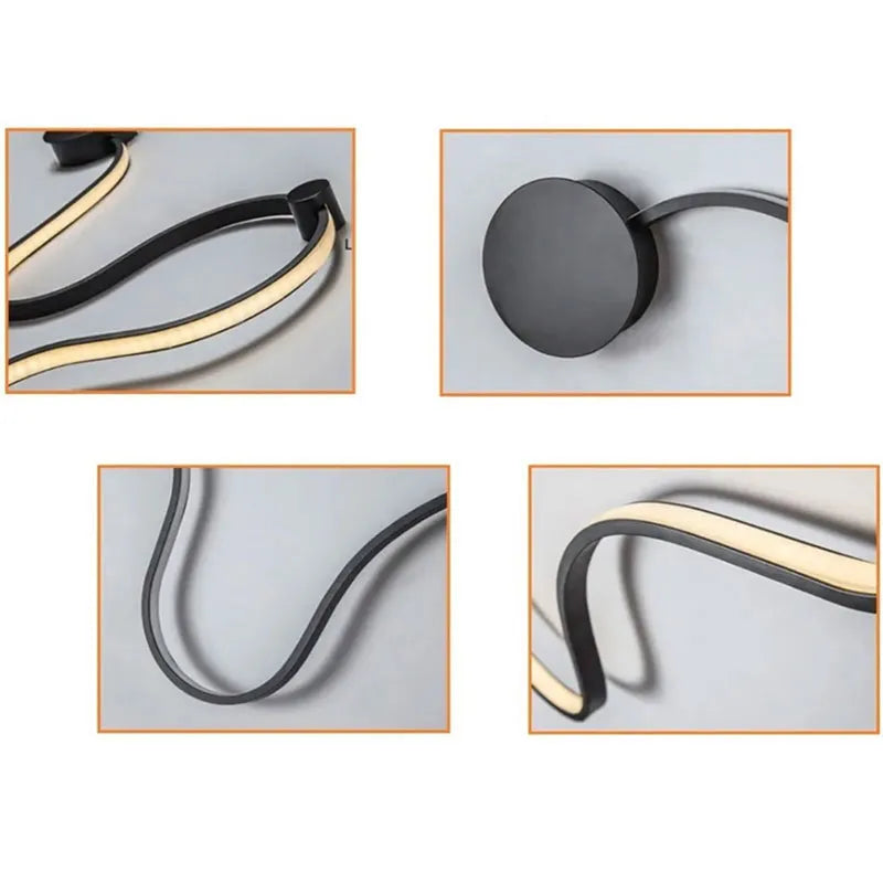 Lampara Arbotante para Pared de Led Curva 30w 3 Tonos de Luz SomLuz