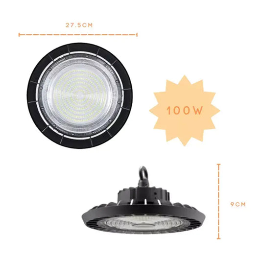 Campana Led Industrial 100w Ufo Luz Blanca Ip66 High Bay