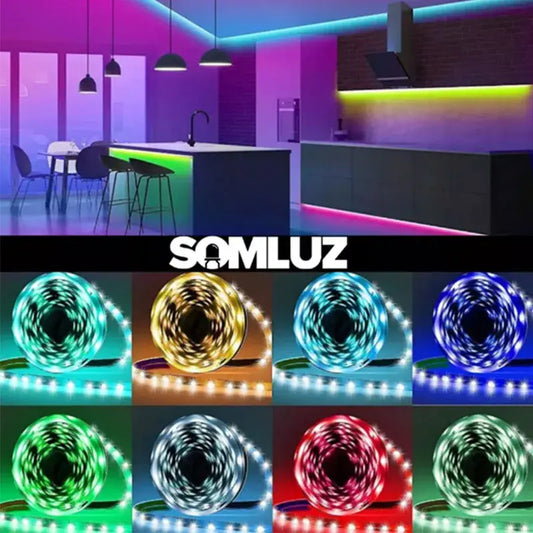 Tira Led RGB 5050 de 5m 12v + Control Aguiled