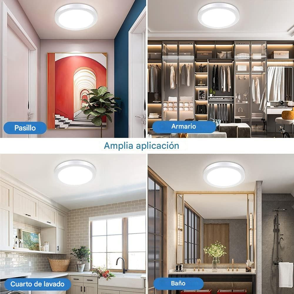 24w Lampara De Sobreponer Panel Led Redondo Luz Blanca Fría - MZMBYB24W