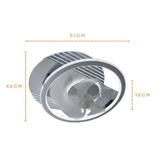 Lámpara de Techo Led con Ventilador 48w Redondo 3 Tonos de Luz Atenuable con Control Remoto SomLuz