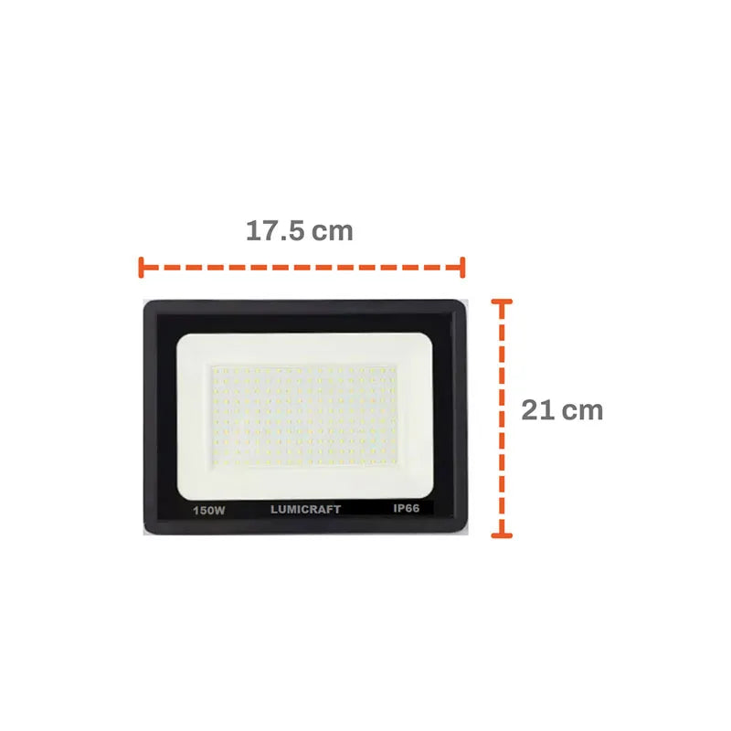 Reflector Led 150W Exterior Multivoltaje SMD Luz Blanco Frío