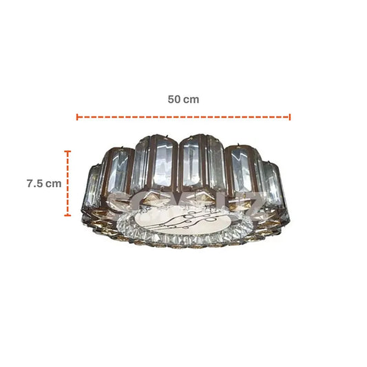 Plafón Cristal Led 48w Redondo 30cm 3 Tonos de Luz Atenuable con control remoto SomLuz