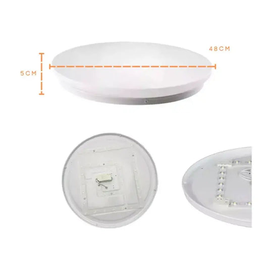 Lampara Plafón Led 36w Para Techo Luz Blanca Lisa 48cm Teco