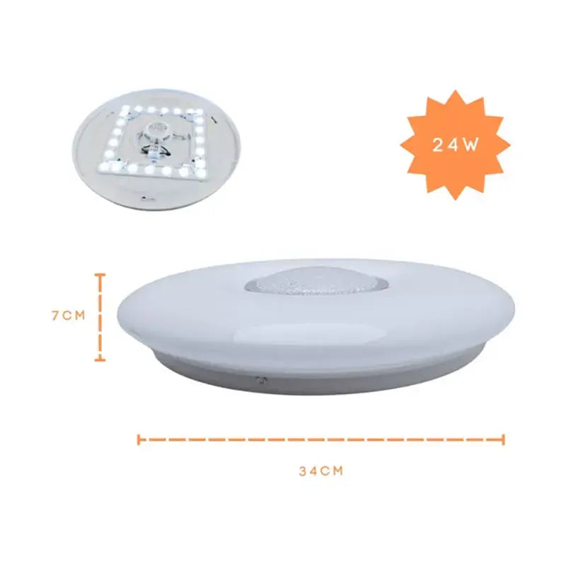 Lampara Plafón de Led 24w de Techo Tres Tonos de Luz Lumicraft