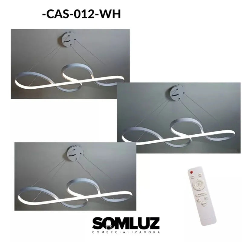 Candil Colgante Led 100w 3 Tonos de Luz, Atenuable con Control Remoto SomLuz