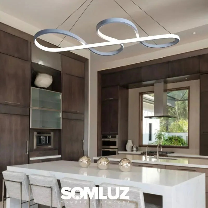 Candil Colgante Led 100w 3 Tonos de Luz, Atenuable con Control Remoto SomLuz