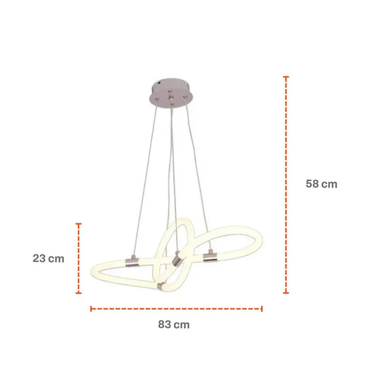 Candil Colgante de Led Nudo Cristal 100w Luz Cálida o Luz Blanca SomLuz