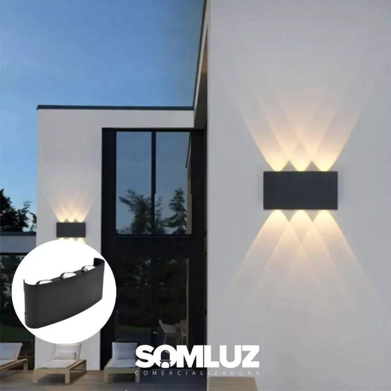 Lámpara Arbotante Led 12w de 6 Lupas Lumicraft