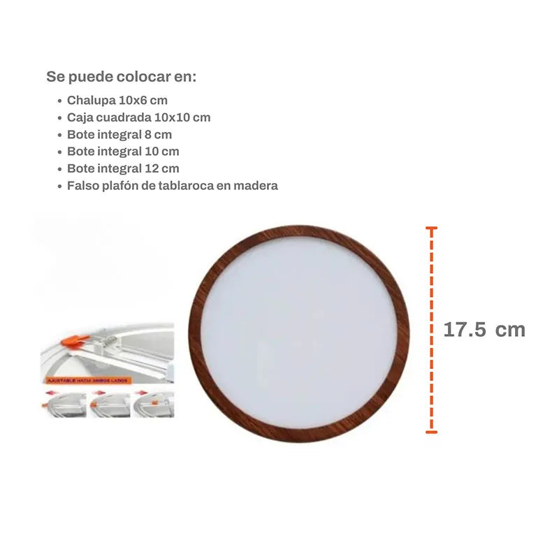 Lampara Spot 15w Led Ajustable Marco con Acabado Luz Blanca Lumicraft