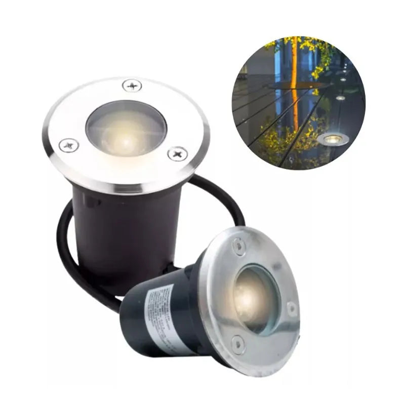 Lámpara de Piso Empotrable Led 1w Luz Cálida o Luz Blanco Frío Lumicraft