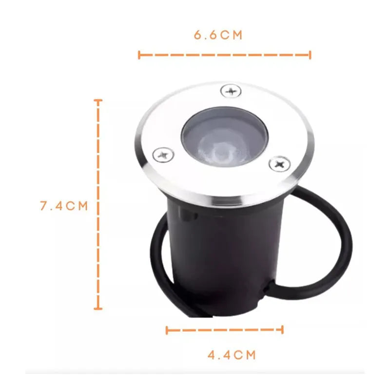 Lámpara de Piso Empotrable Led 1w Luz Cálida o Luz Blanco Frío Lumicraft