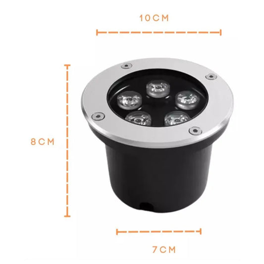 Lámpara de Piso Empotrable Led 5w Luz Cálida o Luz Blanco Frío Lumicraft