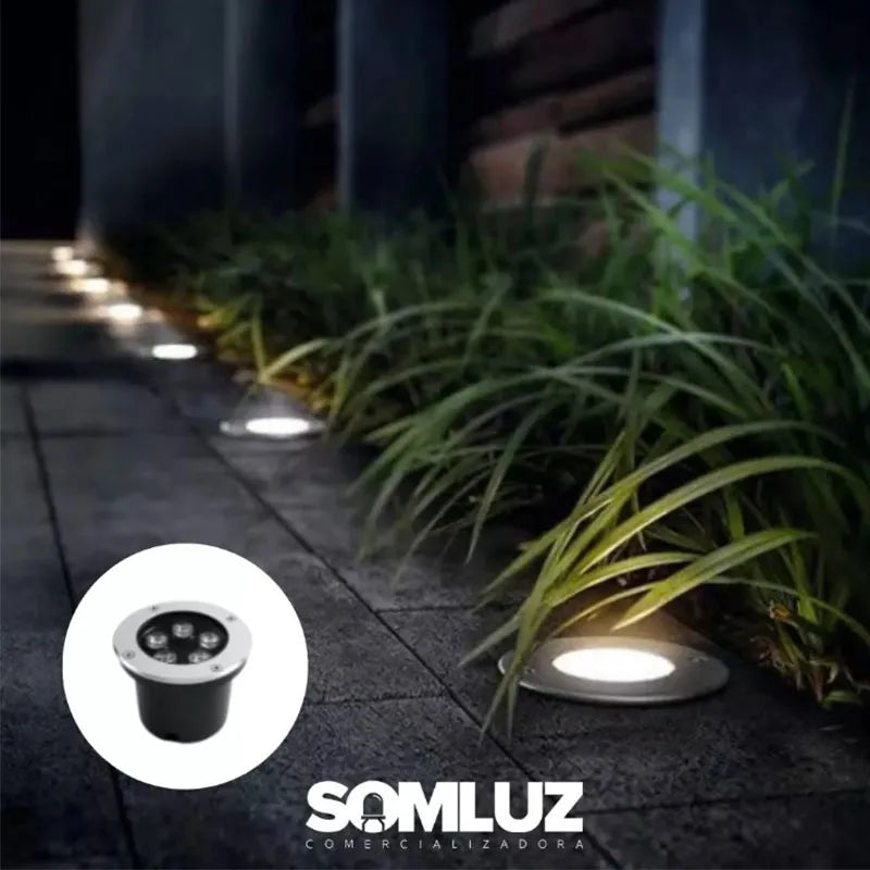 Lámpara de Piso Empotrable Led 5w Luz Cálida o Luz Blanco Frío Lumicraft