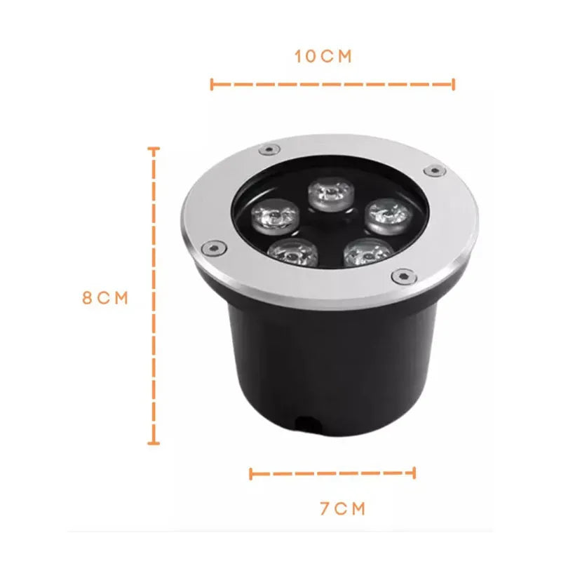 Lámpara de Piso Empotrable Led 5w Luz Cálida o Luz Blanco Frío Lumicraft