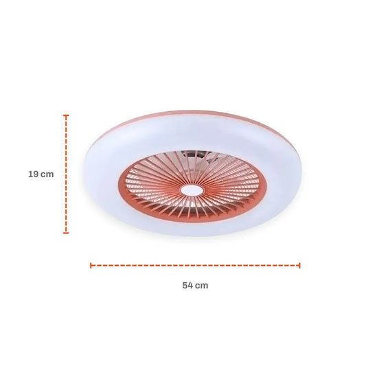 Lámpara de Techo Led con Ventilador 85w Redondo 3 Tonos de Luz Atenuable con control remoto SomLuz