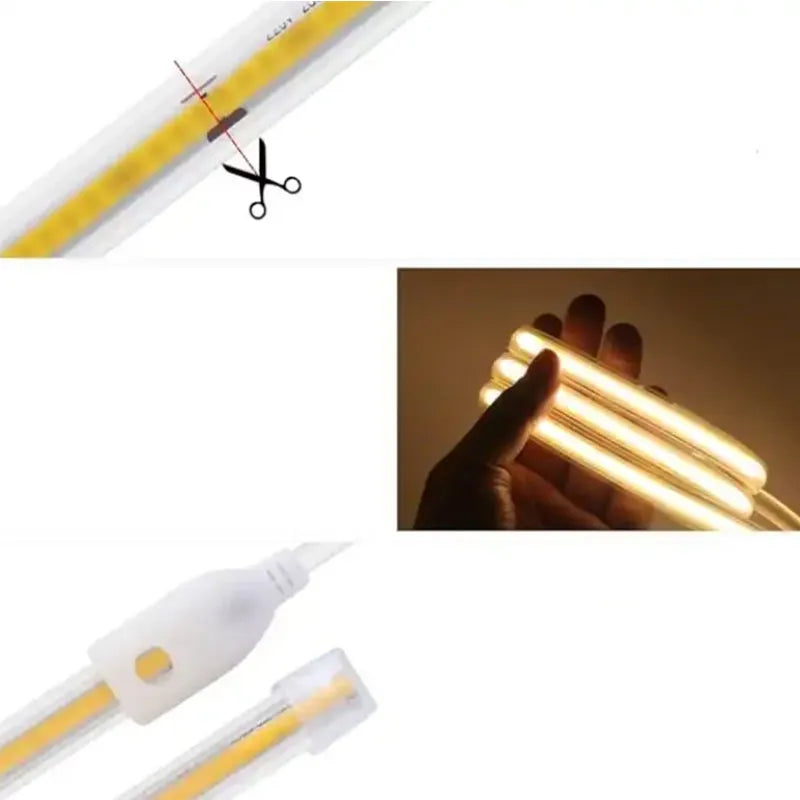 Manguera Led COB 127v Luz Cálida o Luz Blanca 25m IP65 Exterior