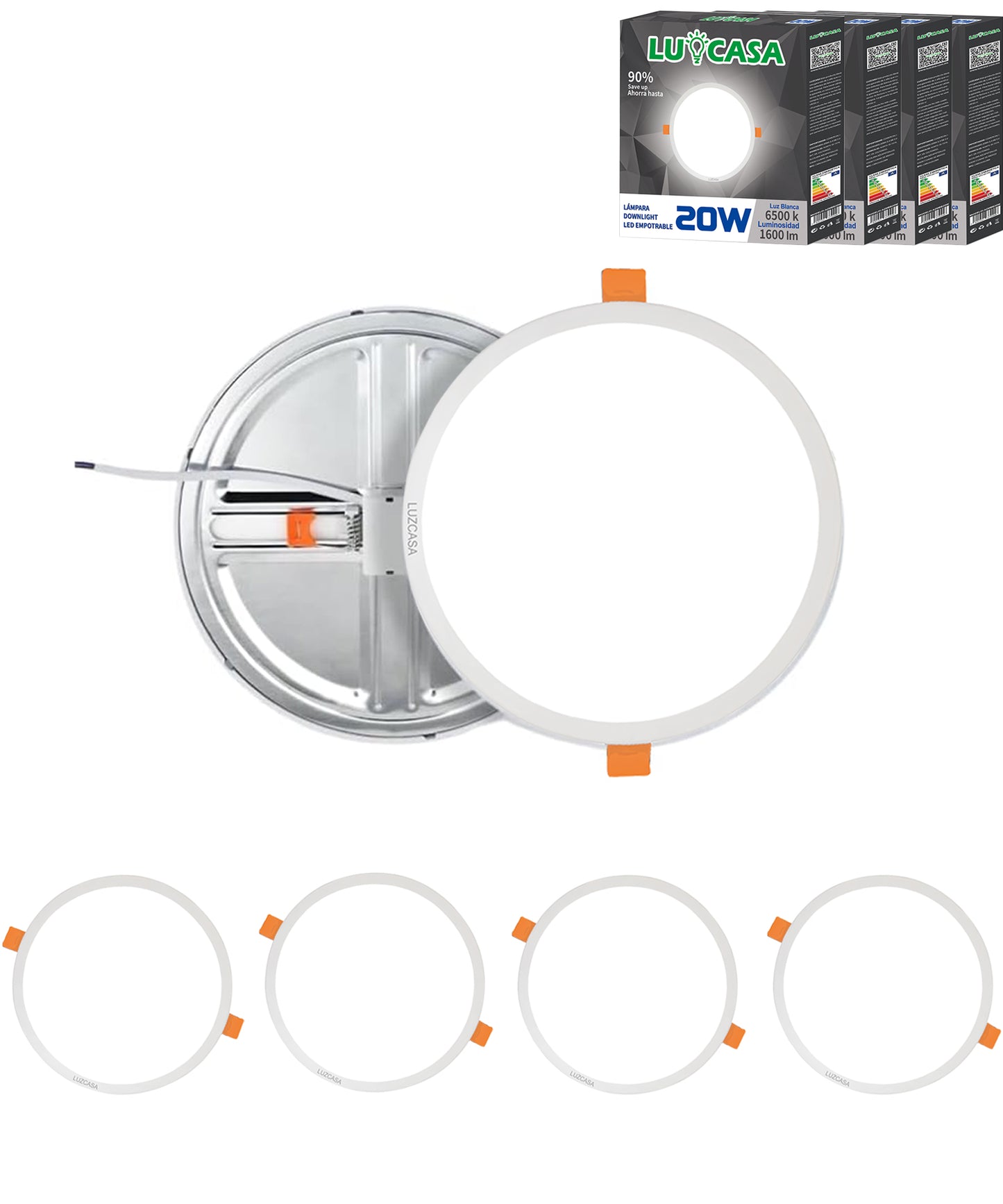 PLAFÓN PARA EMPOTRAR 20W LUZ BLANCO