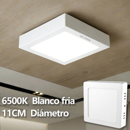 Lampara De Sobreponer Panel Led Cuadrado Luz Blanca Fría - MZMBFB6W