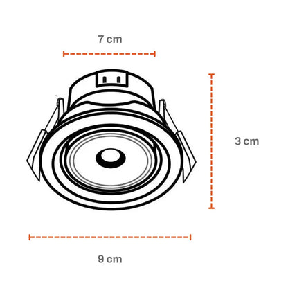Lámpara Spot Led Dirigible 5w Luz Blanca 2pzs Lumicraft