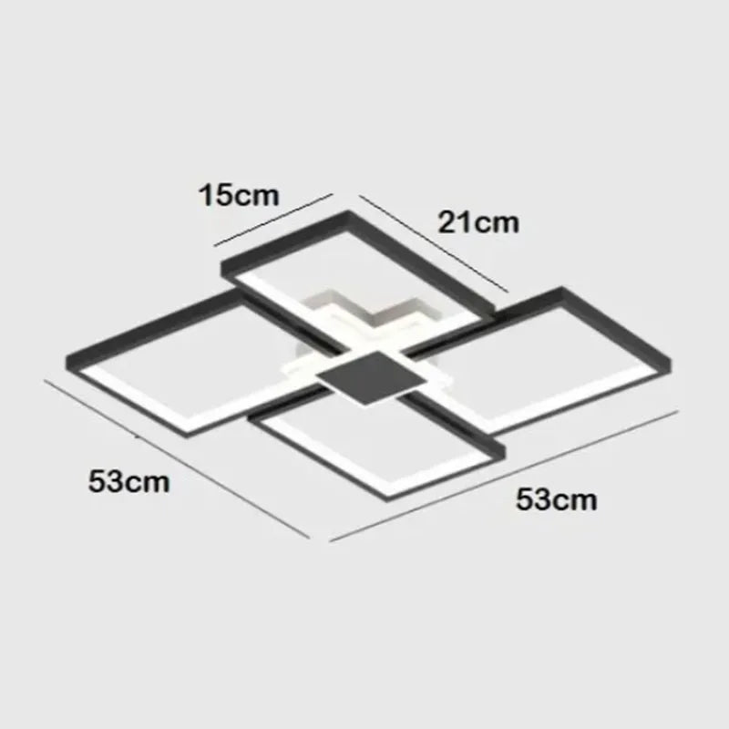Lampara Plafon Led Cuadros 3 Tonos Atenuable Minimalista