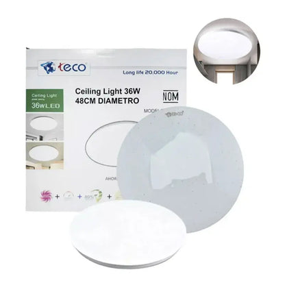 Lampara Plafón Led 36w De Techo Luz Blanca Puntos Sobreponer Teco