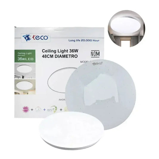 Lampara Plafón Led 36w De Techo Luz Blanca Puntos Sobreponer Teco