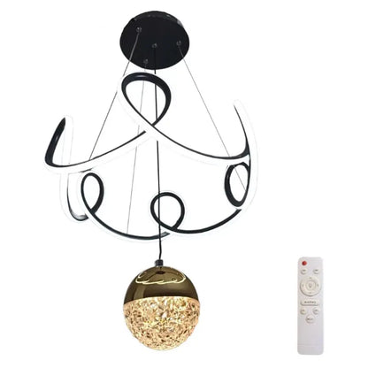 Candil Colgante Led 100w 3 Tonos de Luz, Atenuable con Control Remoto SomLuz