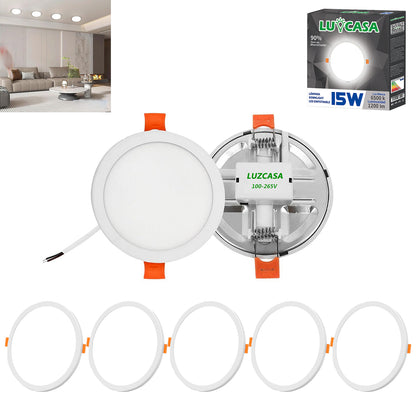 PLAFÓN PARA EMPOTRAR 15W AJUSTABLE BLANCO